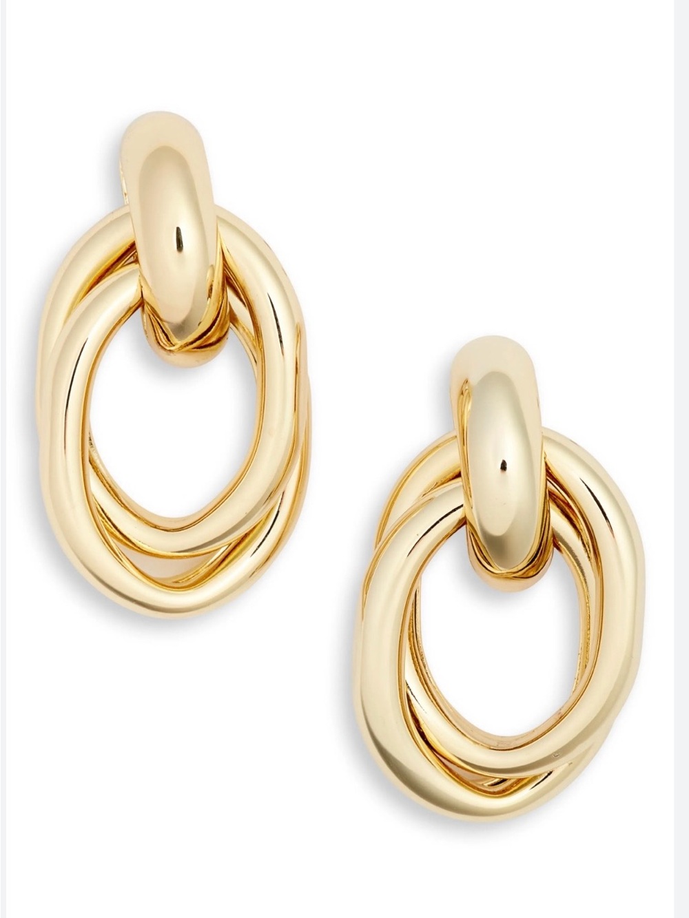 Nordstrom Frontal Double Hoop Stud Earrings
